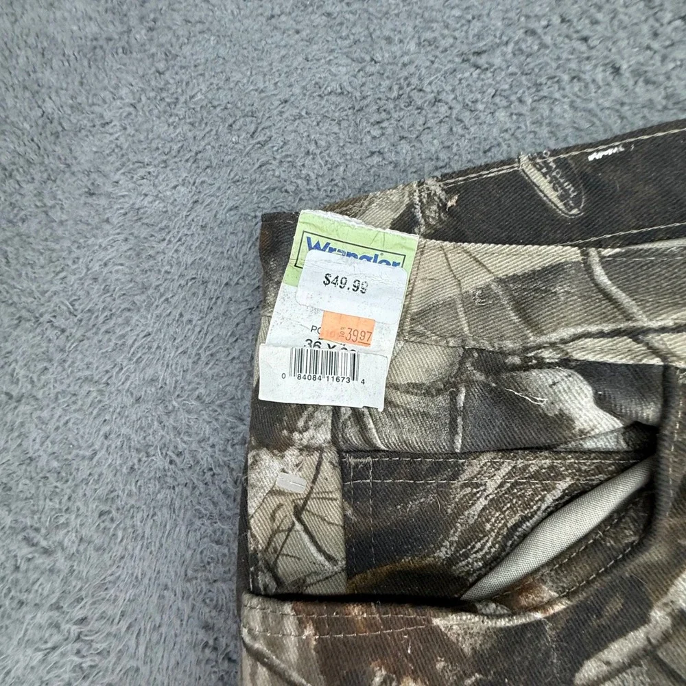 Wrangler Upland Pants Mens 36x30 Camo Cordura Brush Guard Hunting Relaxed Fit